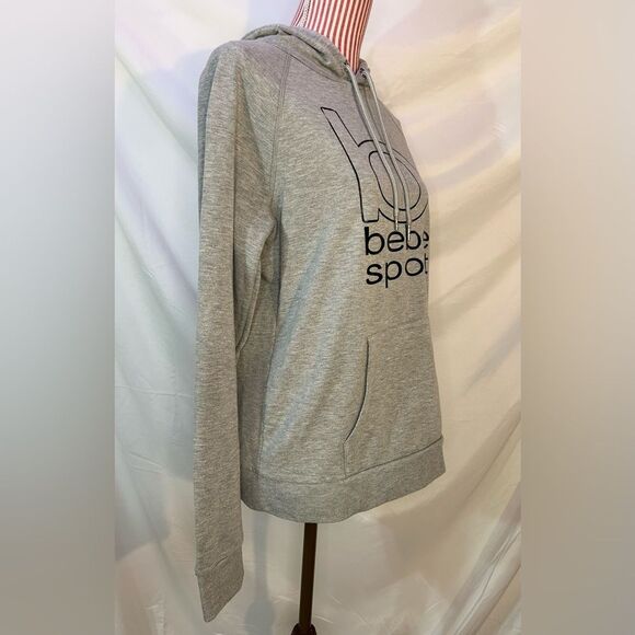 Bebe Y2K Hoodie Gray Streetwear Sport Activewear Athleisure Soft Cozy Sz Large - Picture 4 of 11
